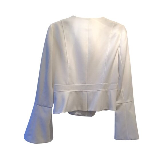 WHBM Bell Sleeve Peplum Jacket in Ecru size 6 - Picture 4 of 7